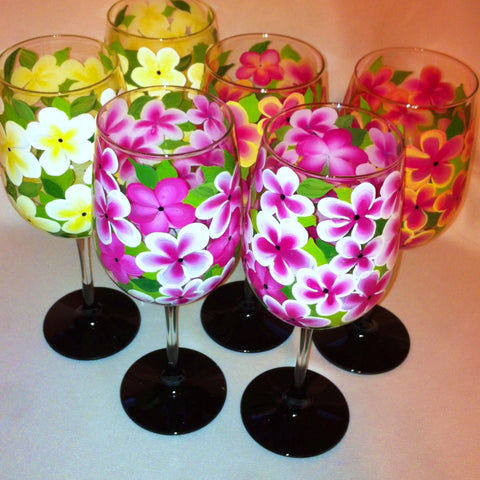 PLUMERIA WINE GLASS Set of 6